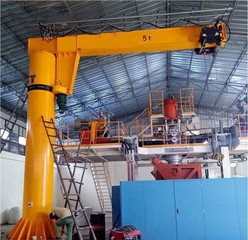 2 Ton 5 ton 10 Ton Ground Mounted Pillar Type Slewing Arm Jib Crane