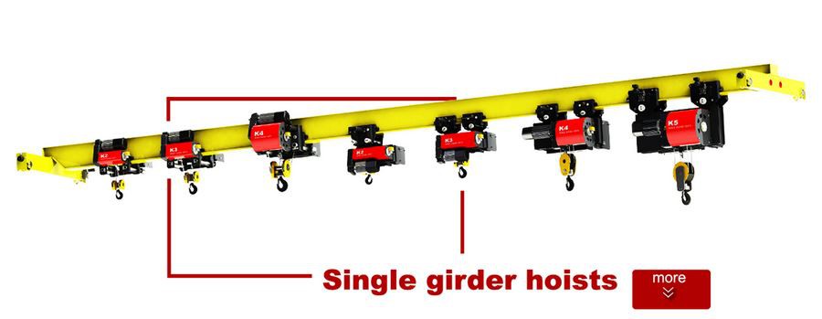 Single Girder Electric Hoist Over Head Cranes
