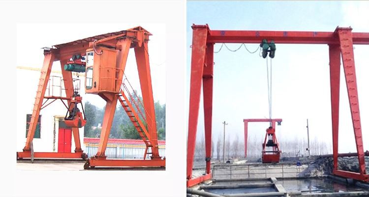 single girder gantry crane with grab