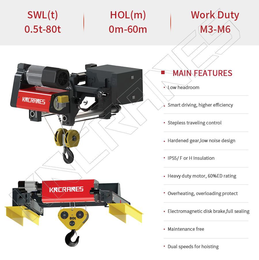 European Electric Wire Rope Hoist China Factory
