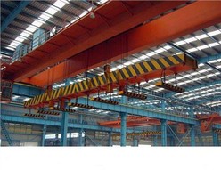 5+5Ton ~20+20 Ton Overhead Magnet Crane with Magnet Carrier Beam Parallel with Main Girder