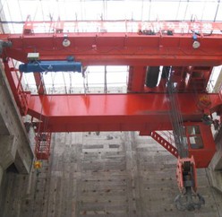 Hydropower Station Dual Hook Lifting Overhead Traveling Roof Crane
