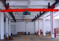 Factories Warehouses Travelling Single Girder Suspension Crane with Hoist
