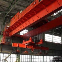 QC Type 16 TON Double Girder Electromagnetic Crane For Steel Mill