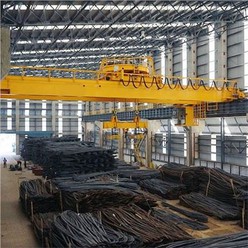 Double Girder Overhead Crane With Rotating Magnet Beam