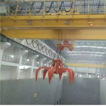 Waste To Energy Fully Automated Garbage Clamshell Grab Crane