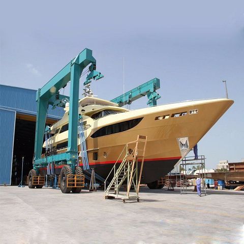 Yacht Ship Lifting Rubber Tyred Gantry Crane for Ship Building